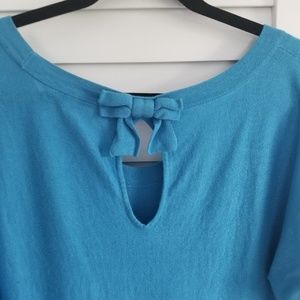 Lilly Pulitzer Blue Boatneck Bow Sweater